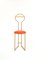 Joly IV Chairrobe - Gold Lackierte Metallkonstruktion mit hoher Rückenlehne und gepolstertem Sitz aus feinem Samt in italienischem Orange 2