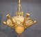 Lámpara Art Déco de bronce dorado y alabastro, años 20, Imagen 14
