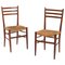 Mid-Century Teak & Rush Chairs by Otto Gerdau, Set of 2, Image 1