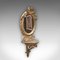 Espejo francés antiguo ovalado con forma de escayola y espejo dorado, Imagen 2