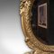 Espejo francés antiguo ovalado con forma de escayola y espejo dorado, Imagen 6
