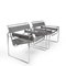 Grey Leather Wassily Chairs by Marcel Breuer for Knoll Inc. / Knoll International, 1980s, Set of 2 9