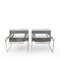 Grey Leather Wassily Chairs by Marcel Breuer for Knoll Inc. / Knoll International, 1980s, Set of 2 8