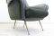 Mid Century Italian Green & Blue Armchair, 1950s 4