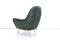 Grünblauer Mid Century Sessel, Italien, 1950er 2