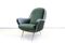 Mid Century Italian Green & Blue Armchair, 1950s, Immagine 1