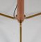 Mid-Century Scandinavian Floor Lamp in Brass and Wood, 1950s 5