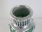 19th Century Celadon Vase in Faience, Silver-Plate & Silver Leaf, Image 3