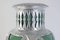 19th Century Celadon Vase in Faience, Silver-Plate & Silver Leaf 5