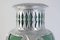 19th Century Celadon Vase in Faience, Silver-Plate & Silver Leaf, Image 5