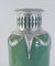 19th Century Celadon Vase in Faience, Silver-Plate & Silver Leaf 8