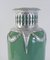 19th Century Celadon Vase in Faience, Silver-Plate & Silver Leaf, Image 8