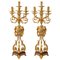 Candelabras in Gilt Bronze and Griotte Marble, Set of 2 1