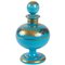 Antique Perfume Bottle in Turquoise Blue Opaline 1