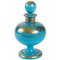 Bouteille de Parfum Antique en Opaline Bleu Turquoise 1