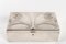 Art Nouveau Silvered Metal Box with Satin Furnished Interior, 1910, Image 4