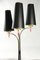 Metal Paint and Brass 3-Light Floor Lamp, 1950s, Image 6