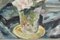 Dipinto su legno di un mazzo di fiori di fronte a uno specchio, anni '20, Immagine 2