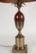 Mid-Century Modern Red Table Lamp in Brass and Resin, 1960s, Image 2