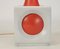 Mid-Century Painted Orange and White Wood Table Lamp, 1960s 3