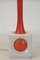 Mid-Century Painted Orange and White Wood Table Lamp, 1960s 7