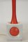 Mid-Century Painted Orange and White Wood Table Lamp, 1960s, Image 7