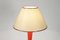 Mid-Century Painted Orange and White Wood Table Lamp, 1960s 4