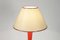 Mid-Century Painted Orange and White Wood Table Lamp, 1960s, Image 4