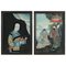19th Century Asian Paintings under Glass, Set of 2, Image 1