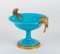 Antike Tasse aus türkisblauem Opalglas in Bronze-Optik 7