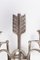 Silver Bronze 2-Light Sconces, 1940s, Set of 2, Image 3