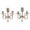 Silver Bronze 2-Light Sconces, 1940s, Set of 2, Image 1