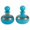 Charlex Blue Turquoise Opaline Bottles, Set of 2 1