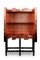 Solid Mahogany, Copper Leaf Veneer & Lacquer Bar Cabinet 4