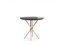 Tavolino rotondo con ripiano in marmo laccato e gambe in rame, Immagine 4