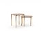 Round Side Tables with Coated Metal Legs, Set of 2, Image 3