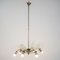 Vintage Brass and Glass 6-Light Ceiling Lamp, 1950s, Image 2
