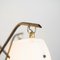 Lampada da soffitto vintage in ottone e vetro opalino, anni '50, Immagine 6