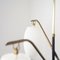 Vintage Brass and Opal Glass 3-Light Ceiling Lamp, 1950s 9