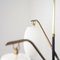 Vintage Brass and Opal Glass 3-Light Ceiling Lamp, 1950s, Image 9