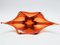 Cuenco grande de cristal de Murano naranja y rojo de Cristallo Venezia CCC, años 60, Imagen 2