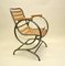 French Industrial Metal & Wood Armchair by Lucien Illy for Flexi-Tube, 1950s, Image 2