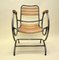 French Industrial Metal & Wood Armchair by Lucien Illy for Flexi-Tube, 1950s, Image 1