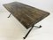 Antique Oak Railway Plank Table on Wrought Iron Base, 1800s 2