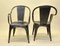 Vintage French Metal C Armchairs by Xavier Pauchard for Tolix, 1950s, Set of 2 1