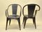 Vintage French Metal C Armchairs by Xavier Pauchard for Tolix, 1950s, Set of 2, Image 1