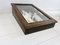 Vetrinetta da tavolo antica in legno con ripiano in vetro, inizio XX secolo, Immagine 12