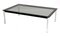 Tavolino da caffè rettangolare LC10 in acciaio cromato e satinato nello stile di Le Corbusier, Immagine 1