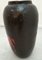 Mid-Century Black Floor Vase with Abstract Red Horses from Scheurich 2