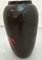 Mid-Century Black Floor Vase with Abstract Red Horses from Scheurich, Image 2